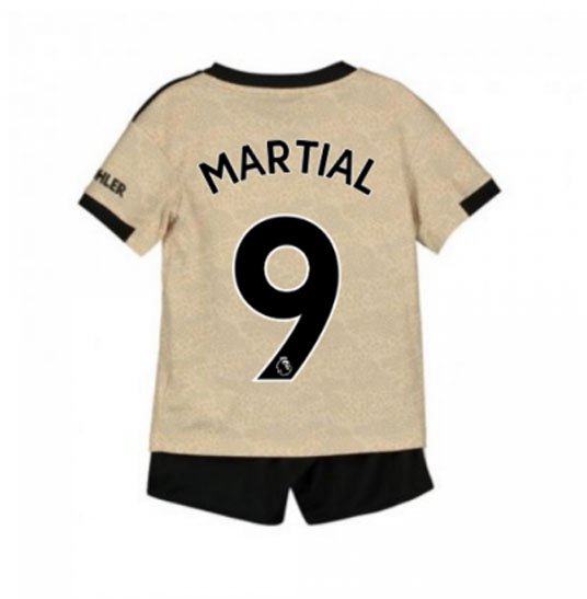 Anthony MARTIAL #9 Manchester United Away Boys 2019-2020 Kids Soccer Jersey