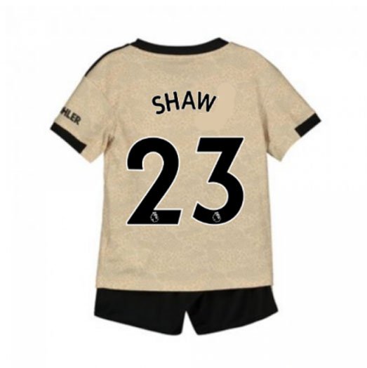 Luke SHAW #23 Manchester United Away Boys 2019-2020 Kids Soccer Jersey