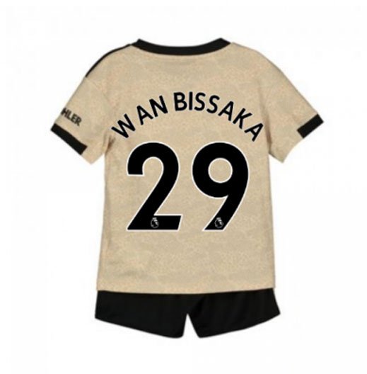 Aaron WAN BISSAKA #29 Manchester United Away Boys 2019-2020 Kids Soccer Jersey