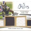 CHRIS GIVENS - AUTOGRAPHED-ROOKIE CARD