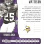 ALEXANDER MATTISON - ROOKIE CARD