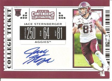 JACE STERNBERGER - AUTOGRAPHED - ROOKIE CARD