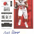 MATTHEW DAYES - ROOKIE CARD - AUTOGRAPHED