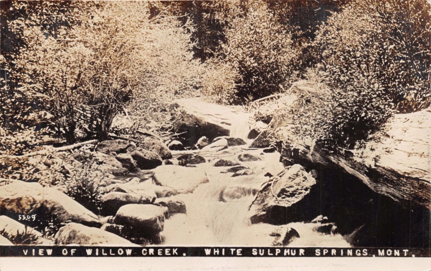 WHITE SULPHUR SPRINGS MONTANAVIEW OF WILLOW CREEKREAL PHOTO POSTCARD