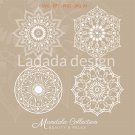 DIGITAL Download bundle 4 Mandala  pattern , printing in Vector SVG File Ai,Jpg,Svg,Png