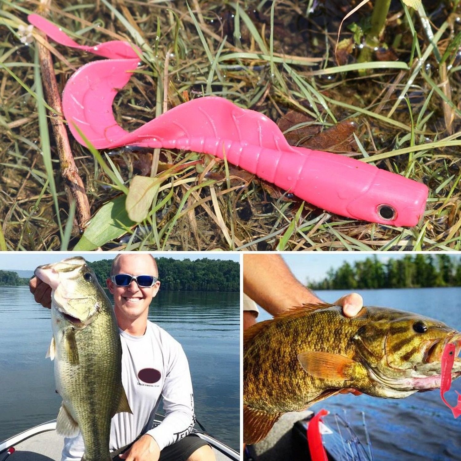 Fishing Soft Lures Bass Worm Bait 12PCS Grubs Lures for Saltwater