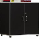 Ameriwood Home Cabinet Door Base Budget Durable 2 Shelves SystemBuild Black