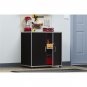 Ameriwood Home Cabinet Door Base Budget Durable 2 Shelves SystemBuild Black