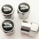 Set of 4 Jaguar Logo Chrome Tire Valve Stem Caps Made of Metal For Wheel Quality