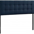 Headboard King Size Upholstered In Navy Fabric Color For Bed Head Bedroom Decor