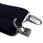 Suspender for Men Big and Tall X-Back Clip Suspenders Adjustable Navy Blue Fit