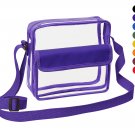 Transparent Shoulder Bag Clear Crossbody Adjustable Strap NFL Approved Purple