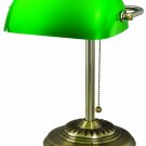 13.5 inches Desk Lamp Bankers Desk Lamp Decorative Traditional Style Green Shade