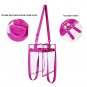 Transparent Tote Bag Clear Shoulder Purse Inside Outside Zipped Pocket Pink New