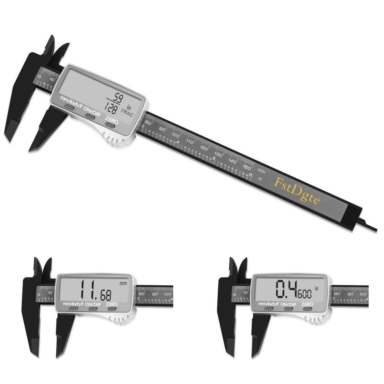 Digital Electronic Vernier Ruler Caliper Measuring Tool 6 Inch LCD XL Screen New