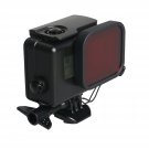 wiGopro Hero 6 5 Waterproof Case Diving Protective Housing Shell Red Filter