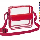 Transparent Shoulder Bag Clear Crossbody Adjustable Strap NFL Approved Red
