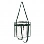 Transparent Tote Bag Clear Shoulder Purse Inside Outside Zipped Pocket Green New