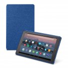 Fire HD 10 Tablet Case Marine Blue Slim Design Magnetic Closure Microfiber New