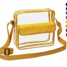 Transparent Shoulder Bag Clear Crossbody Adjustable Strap NFL Approved Yellow