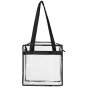 Transparent Tote Bag Clear Shoulder Purse Both Inside And Outside Zipped Pocket