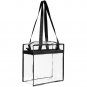 Transparent Tote Bag Clear Shoulder Purse Both Inside And Outside Zipped Pocket