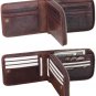 Wallet for Men Genuine Leather Waterproof Zip-around Wallet Brown Color Daily Us