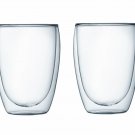 Bodum PAVINA Coffee Mug Double-Wall Insulated Glass Mug Clear 12 Ounces Each ...