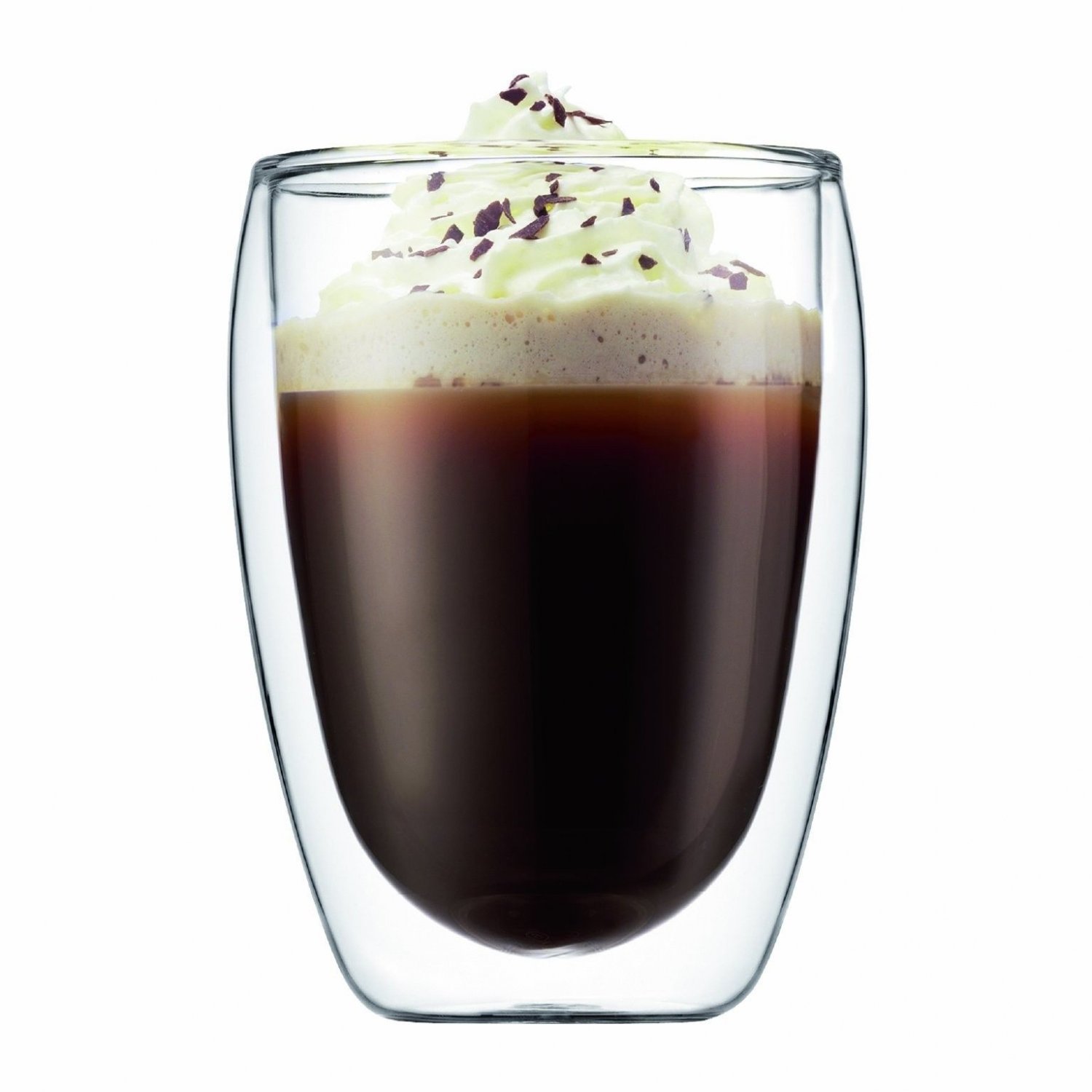 Bodum PAVINA Coffee Mug DoubleWall Insulated Glass Mug Clear 12 Ounces