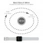 Watch Band for Apple Watch Light White Pink Leather Watch Strap Wrist 2 Pack