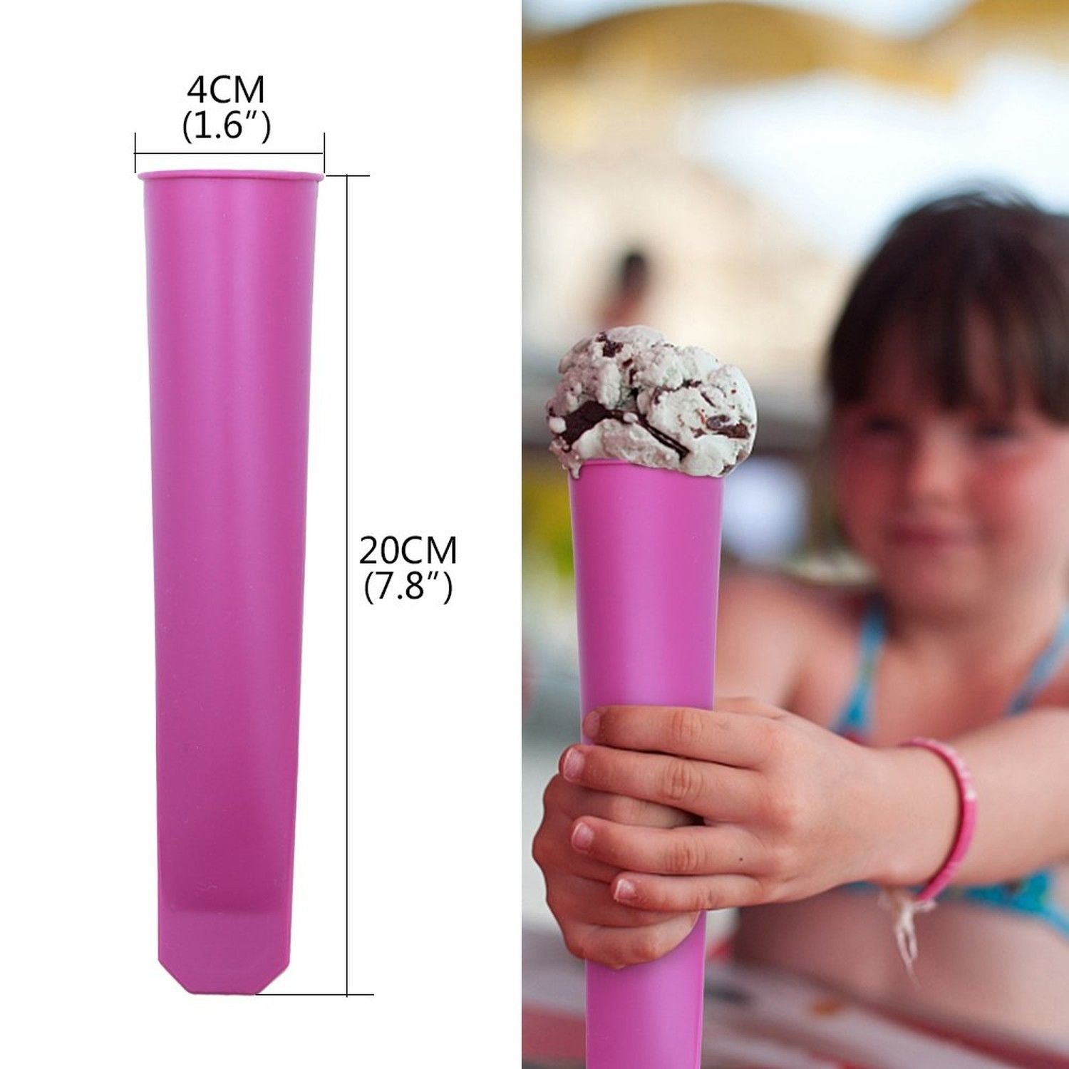 Silicone Popsicle Molds BPA Free Yummy Frozen Treats Ice Lollies