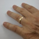 Genuine 18k Solid Yellow Gold Half-Round Handmade Satin Finish Traditional Wedding Ring Band 2018