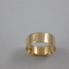 Genuine 18k 750 Solid Yellow Real Gold Handmade Alternative Wedding Fashion Ring Wide Flat Band 2018