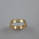 18k 750 Solid Yellow Gold Simple Elegant Handmade Wedding Engagement Friendship Ring Flat Band 2018