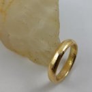 18k 750 Solid Gold Half Round Hammered Handmade Designer Wedding Engagement Fashion Ring Band 2018