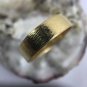 Unique 18k 750 Solid Yellow Real Gold Brushed Handmade Designer Wedding Fashion Ring Flat Band 2018