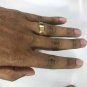 Unique 18k 750 Solid Yellow Real Gold Brushed Handmade Designer Wedding Fashion Ring Flat Band 2018