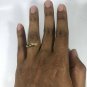 18k 750 Solid Gold Half Round Hammered Handmade Designer Wedding Engagement Fashion Ring Band 2018