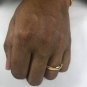 18k 750 Solid Gold Half Round Hammered Handmade Designer Wedding Engagement Fashion Ring Band 2018