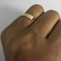 18k 750 Solid Yellow Gold Simple Elegant Handmade Wedding Engagement Friendship Ring Flat Band 2018