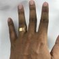 Genuine 18k 750 Solid Yellow Real Gold Handmade Alternative Wedding Fashion Ring Wide Flat Band 2018