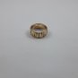 9k 375 Solid Gold Half Round Alternative Handmade Sculptured Designer Wedding Fashion Ring Band 2018