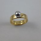 9k Solid Yellow White Gold Alternative Handmade Sculptured Designer Wedding Fashion Ring Band 2018