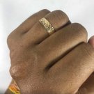 Genuine 18k Solid Yellow Gold Handmade Hammered Designer Wedding Anniversary Fashion Ring Band 2018