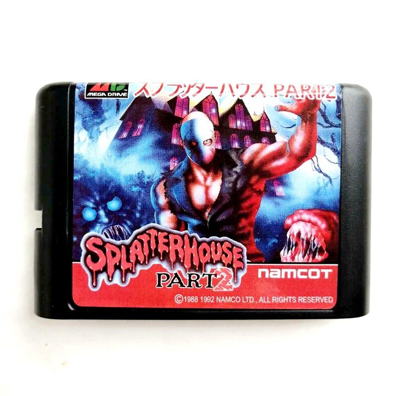 Splatter House Part 2 16-Bit Fits Sega Genesis Mega Drive Game Repro