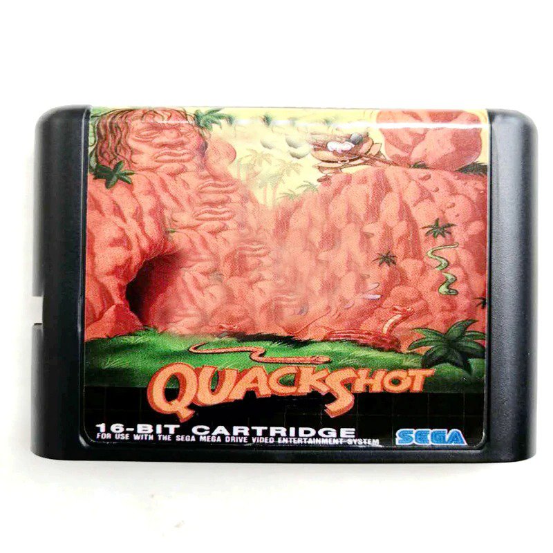 Quack Shot 16-Bit Fits Sega Genesis Mega Drive Game Repro