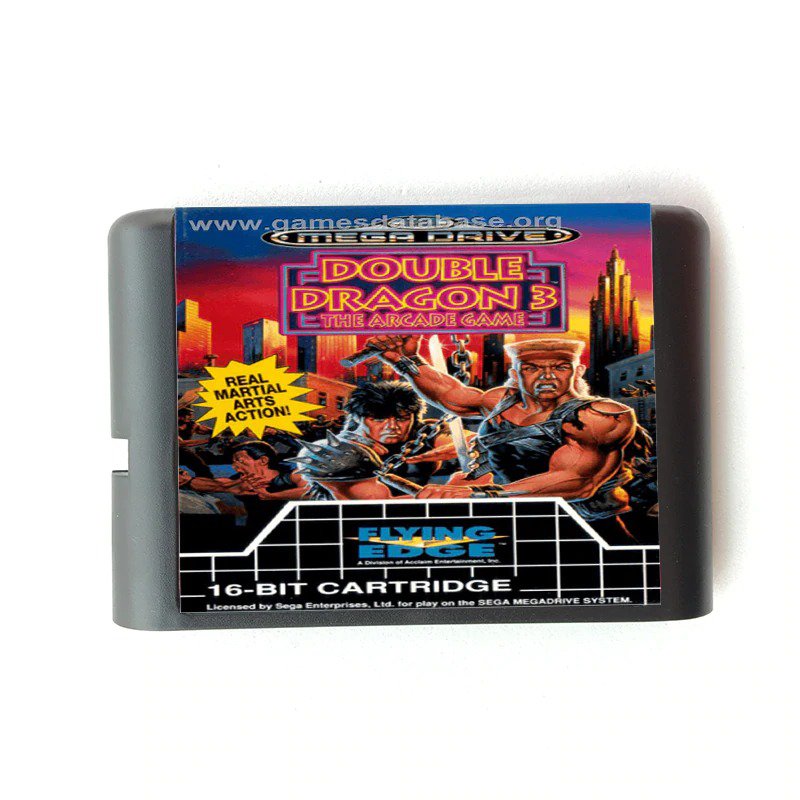 Double Dragon 3 16-Bit Fits Sega Genesis Mega Drive Game Repro