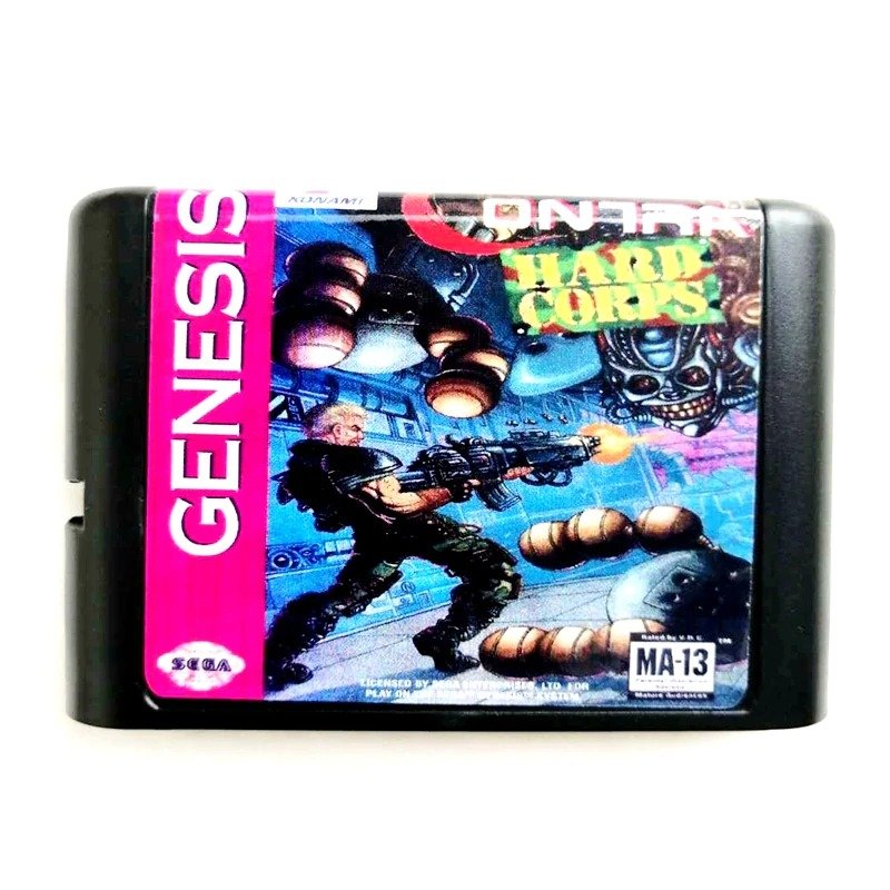 Contra The Hard Corps 16-Bit Fits Sega Genesis Mega Drive Game Repro