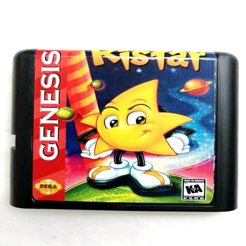 Ristar 16-Bit Fits Sega Genesis Mega Drive Game Repro