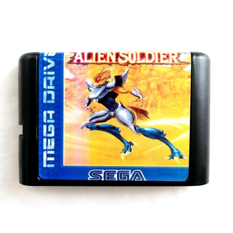 Alien Soldier 16-Bit Fits Sega Genesis Mega Drive Game Repro